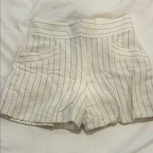 Club Monaco Striped Cream Women's Shorts